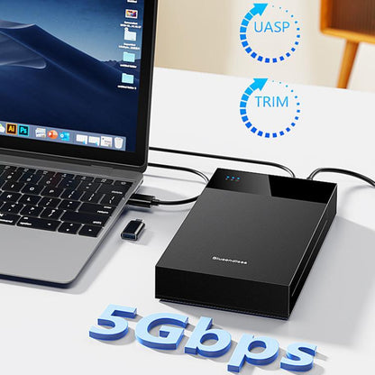 Blueendless MR35TC 3.5-inch USB3.0 2.5/3.5-inch SATA Mobile Hard Disk Box, Type-C US Plug, Type-C EU Plug, Type-C UK Plug, Type-C AU Plug