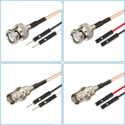 RG316 RF Test Extension Adapter Cable, BNC Male To Dual DuPont Male, BNC Male To Dual DuPont Female, BNC Female To Dual DuPont Male, BNC Female To Dual DuPont Female