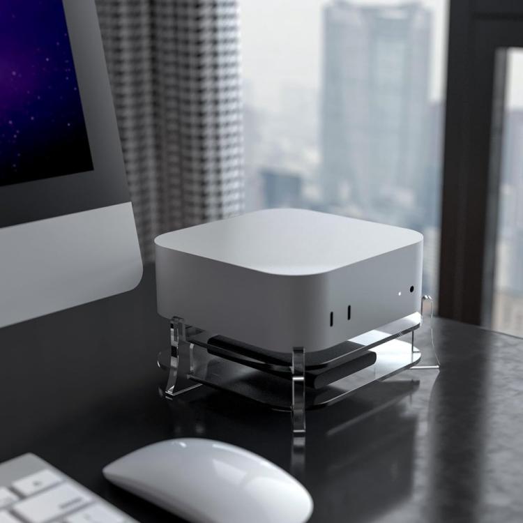 For MAC Mini M4 Desktop Acrylic Storage Bracket, For MAC Mini M4