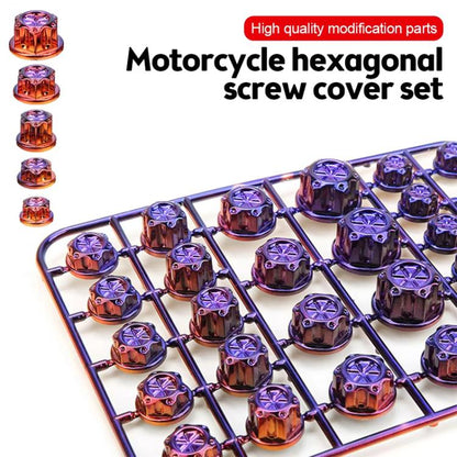 E-Bike Motorcycle Hexagonal Screw Cap Modification Accessories Electroplated Burned Titanium Screw Decoration