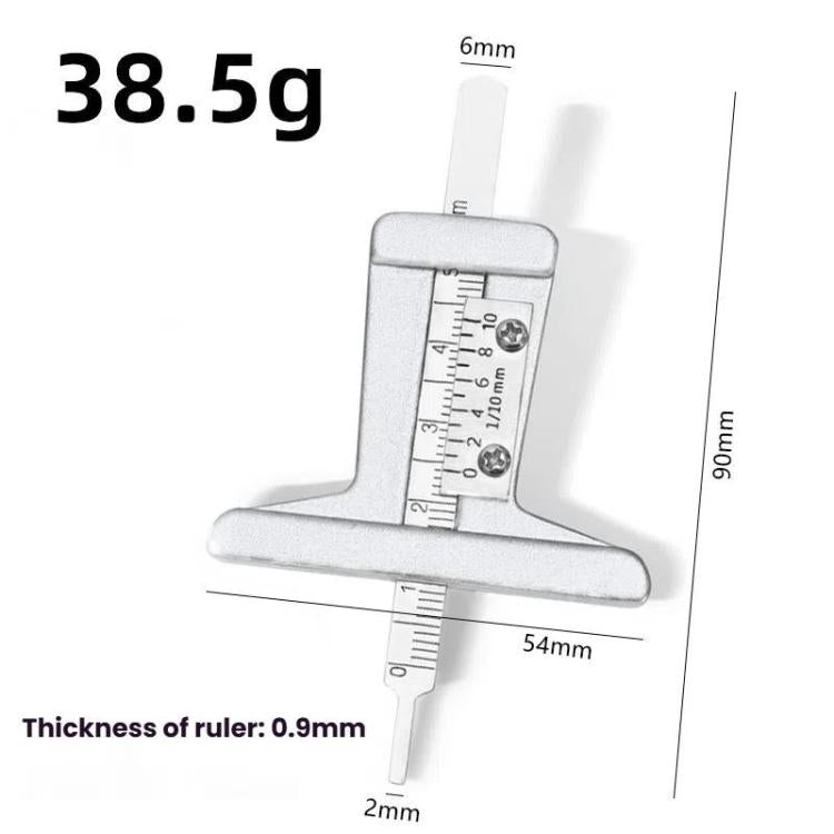 0-50mm Stainless Steel Tire Tread Depth Gauge, 0-50mm With Screw