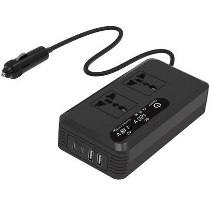 Gurxun Dual Digital Display Car Inverter With 2 USB+2 Type-C Ports, Universal Plug 220V, Universal Plug 110V, Brazil Plug 220V, Brazil Plug 110V, US Plug 110V