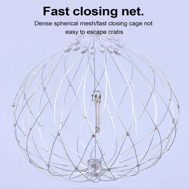 Automatically Retractable Crab Cage Wire Crab Opening And Closing Cage, Diameter 52cm/16 Strands, Diameter 52cm/20 Strands, Diameter 62cm/20 Strands, Diameter 72cm/20 Strands