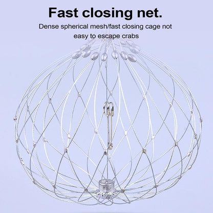 Automatically Retractable Crab Cage Wire Crab Opening And Closing Cage, Diameter 52cm/16 Strands, Diameter 52cm/20 Strands, Diameter 62cm/20 Strands, Diameter 72cm/20 Strands