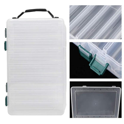 Large Capacity Double Layer Lure Storage Box Fish Hook String Hook Tool Box, 10-grids, 14-grids