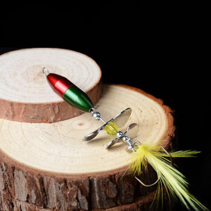 Compound Rotating Sequin Feather Three-hook Bait Bionic Metal Fake Bait
