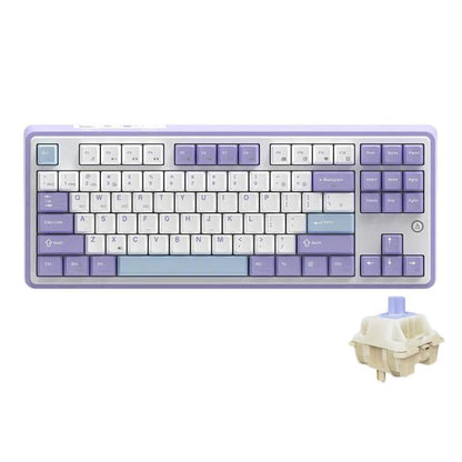 Ajazz AK870 Wireless Bluetooth Tri-mode Mechanical Keyboard RGB DIY Custom Hot Swap Gaming Keyboard, Flying Fish Axis Purple, Flying Fish Axis Black, Gift Axis Purple, Gift Axis Black, Flying Fish Axis Gradient Blue, Flying Fish Axis Gradient Gray