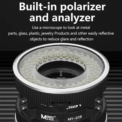 Cell Phone Repair Microscope Ring Polarized LED Light Source Lamps 96 Beads Anti-Glare Fill Lights, MY-038 96 Beads