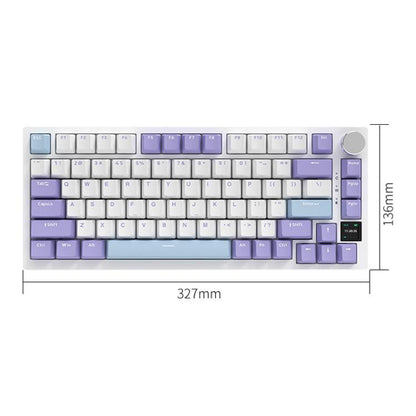 Ajazz AK820 Pro Wireless Bluetooth Tri- mode Custom Hot Swap Gasket Mechanical Gaming Keyboard With TFT Screen, Gift Axis Purple, Flying Fish Spindle Purple, Gift Axis Black, Flying Fish Spindle Black