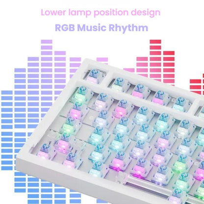 Ajazz AK820 Pro Wireless Bluetooth Tri- mode Custom Hot Swap Gasket Mechanical Gaming Keyboard With TFT Screen, Gift Axis Purple, Flying Fish Spindle Purple, Gift Axis Black, Flying Fish Spindle Black