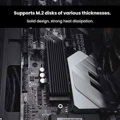 FinalCool M.2 2280 NVME SSD Radiator Aluminum Heat Sink for Desktop PC PS5, M.2 2280 Black, M.2 2280 Silver, M.2 2280 Red