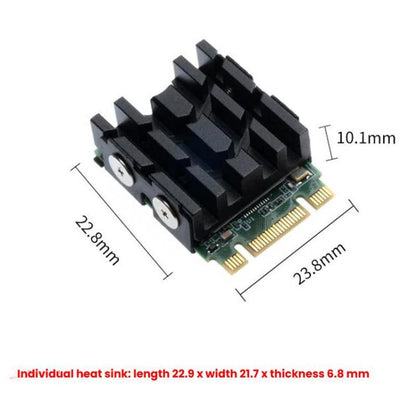 FinalCool  M.2 2230 SSD Heat Sink Aluminum Solid Disk Drive Radiator, M.2 2230 Black