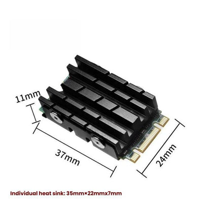 FinalCool  M.2 2242 SSD Solid State Drive Heat Sink Aluminum Radiator, M.2 2242 Black