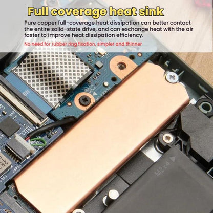 Pure Copper SSD Heat Sink for Game Consoles / Laptops / Mini Hosts, FinalCool M.2 2242, FinalCool M.2 2280