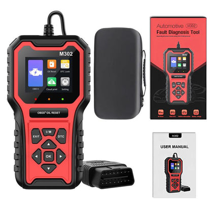 Car Oil Reset Code Reader Automotive Maintenance Light Zero Reset Fault Diagnosis Tool, M302