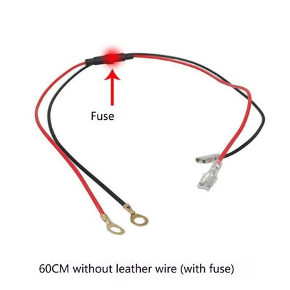 10A 60cm Plug-In Spring O-Type Terminal Power Cable Car Charger Modification Wiring Harness