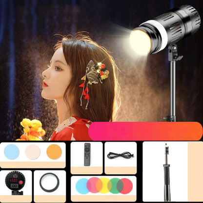 102 LEDs Spotlight Portrait Photography Fill Light Adjustable Focus Triple Color Temperature, CN Plug, 100W, 175W, 275W, 100W+2.1m Tripod, 175W+2.1m Tripod, 275W+2.1m Tripod, 275W+2.1m Tripod+Crossbar