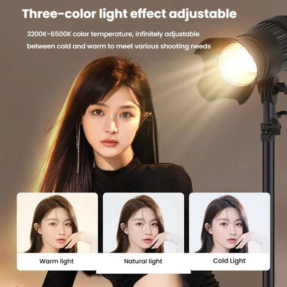 102 LEDs Spotlight Portrait Photography Fill Light Adjustable Focus Triple Color Temperature, CN Plug, 100W, 175W, 275W, 100W+2.1m Tripod, 175W+2.1m Tripod, 275W+2.1m Tripod, 275W+2.1m Tripod+Crossbar