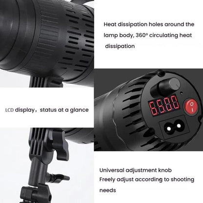 102 LEDs Spotlight Portrait Photography Fill Light Adjustable Focus Triple Color Temperature, CN Plug, 100W, 175W, 275W, 100W+2.1m Tripod, 175W+2.1m Tripod, 275W+2.1m Tripod, 275W+2.1m Tripod+Crossbar