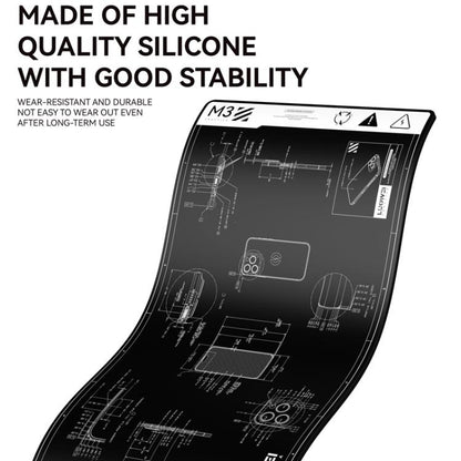 Cell Phone Computer Repair Workbench Heat Insulation Mat High Temperature Resistant Odorless Silicone Mat, M3 (Black)