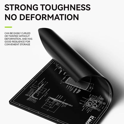 Cell Phone Computer Repair Workbench Heat Insulation Mat High Temperature Resistant Odorless Silicone Mat, M3 (Black)