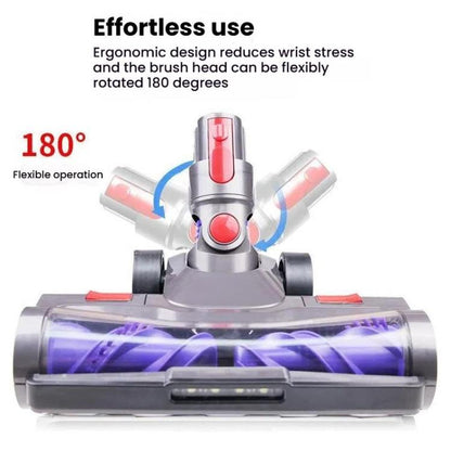 For Dyson V7 V8 V10 V11 V15 Vacuum Cleaner Double Roller Direct Drive Brush Head with LED Light, Double Roller Direct Drive Brush Head