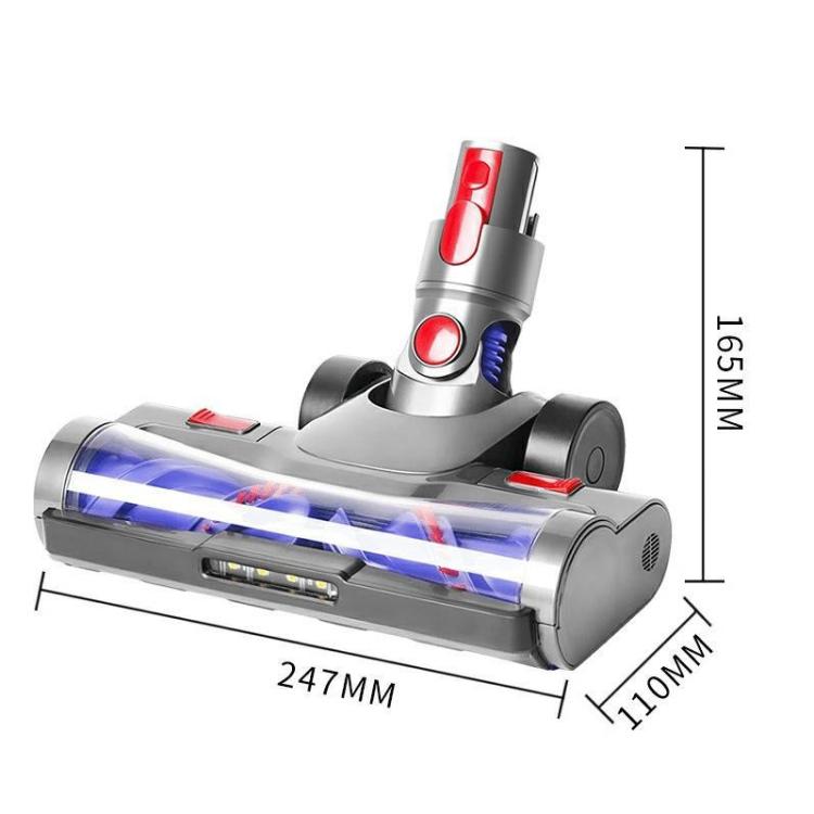 For Dyson V7 V8 V10 V11 V15 Vacuum Cleaner Double Roller Direct Drive Brush Head with LED Light, Double Roller Direct Drive Brush Head