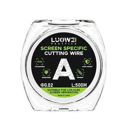 LUOWEI 500M Steel Wire Cell Phone Screen Separation Wire Cutting Wire, A 0.02mm, B 0.028mm, C 0.03mm, D 0.035mm