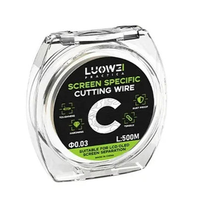 LUOWEI 500M Steel Wire Cell Phone Screen Separation Wire Cutting Wire, A 0.02mm, B 0.028mm, C 0.03mm, D 0.035mm
