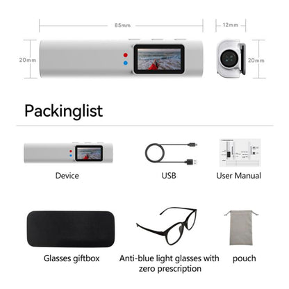 HD 2.7K FPV Eyeglasses Camera 0.96 inch IPS Color Screen Convenient Shooting