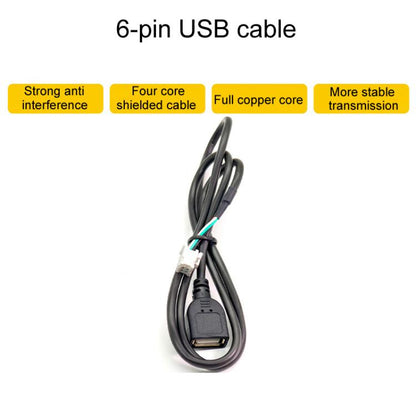 Palminfo Android Navigation Cable 7-Heads Audio Cable 16 Pin Power Cord GPS Antenna 4 Pin 6 Pin USB Cable Rear View Line, 6pcs / Set
