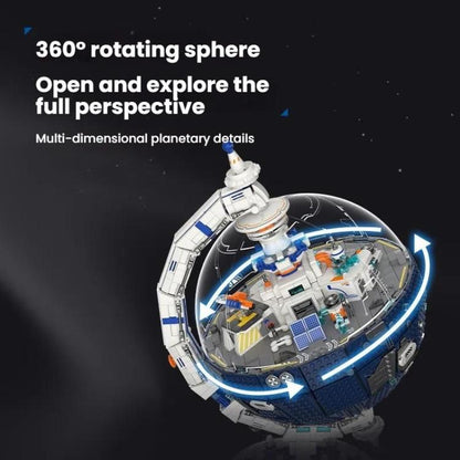 Migrating Star Program Rotatable Globe Building Blocks Assembly Model Ornaments Boys Toy, WeKKi 506502