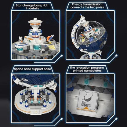 Migrating Star Program Rotatable Globe Building Blocks Assembly Model Ornaments Boys Toy, WeKKi 506502