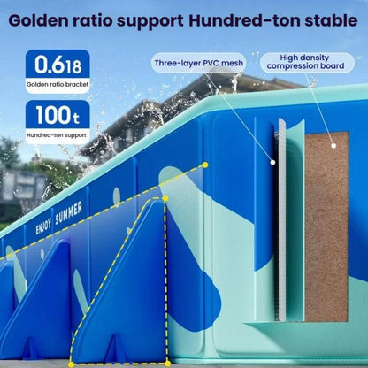 Children Home Free Inflatable Swimming Pool Foldable Outdoor Bracket Play Pool, 1.6m, 2.2m, 2.6m, 3.2m