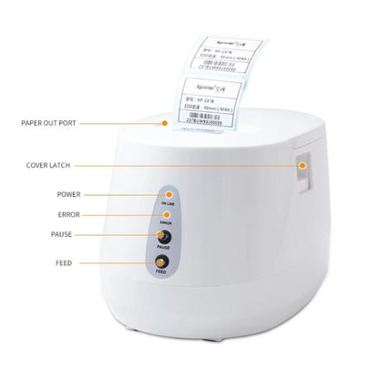 Xprinter XP-237B Barcode QR Code Supermarket Receipt Label Thermal Printer, USB, USB+BT