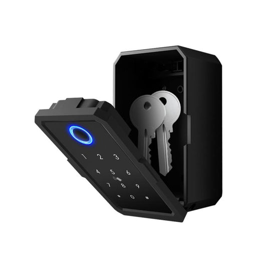 Smart Bluetooth Key Box Supports Fingerprint/APP/Password/IC Card Unlocking, Tuya  App, TTLOCK App