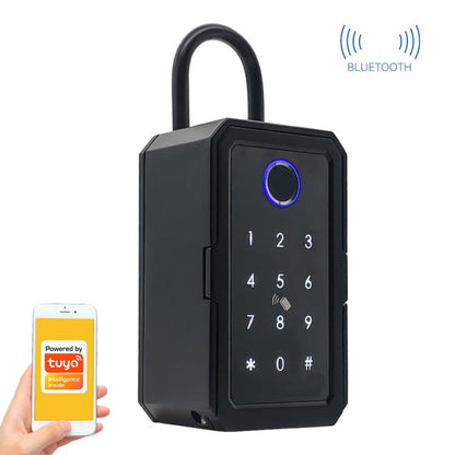 Smart Bluetooth Key Box Supports Fingerprint/APP/Password/IC Card Unlocking, Tuya  App, TTLOCK App