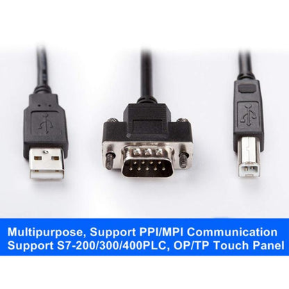 AMSAMOTION USB-MPI Programming Cable For Siemens S7-200/300/400PLC / 6ES7972-0CB20-0XA0, 2.5m, Photoelectric Isolation 4.5m, Electromagnetic Isolation 4.5m