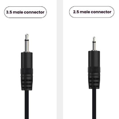 Mono Cable 2Pin AUX Single Head Cable Speaker Audio Power Cord Audio Cord, Length: 25cm, 2.5mm Male, 2.5mm Female, 3.5mm Male, 3.5mm Female