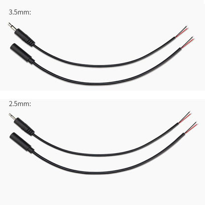 Mono Cable 2Pin AUX Single Head Cable Speaker Audio Power Cord Audio Cord, Length: 25cm, 2.5mm Male, 2.5mm Female, 3.5mm Male, 3.5mm Female