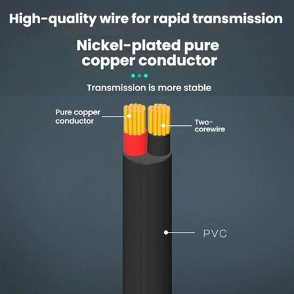 Mono Cable 2Pin AUX Single Head Cable Speaker Audio Power Cord Audio Cord, Length: 25cm, 2.5mm Male, 2.5mm Female, 3.5mm Male, 3.5mm Female