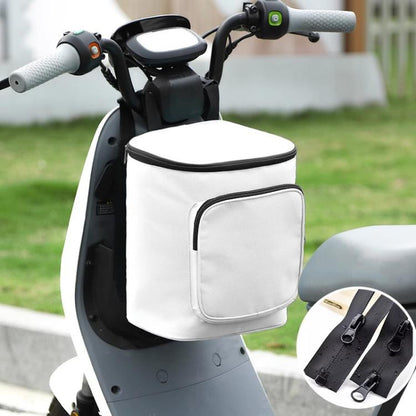 Electric Vehicle Front Helmet Raincoat Storage Waterproof Bag, White, Black, White with Film, Black with Film