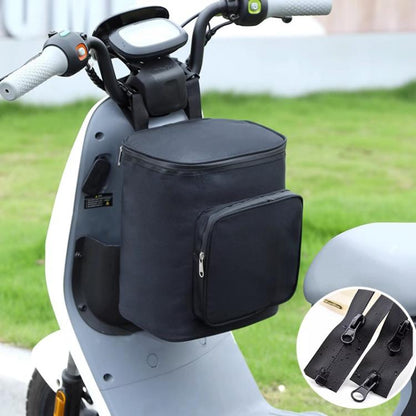 Electric Vehicle Front Helmet Raincoat Storage Waterproof Bag, White, Black, White with Film, Black with Film