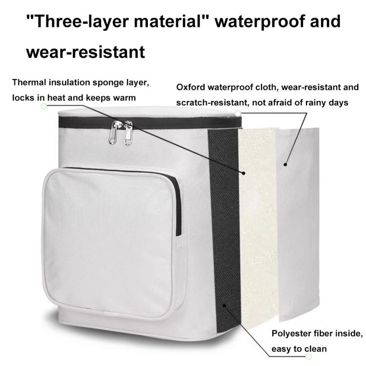 Electric Vehicle Front Helmet Raincoat Storage Waterproof Bag, White, Black, White with Film, Black with Film