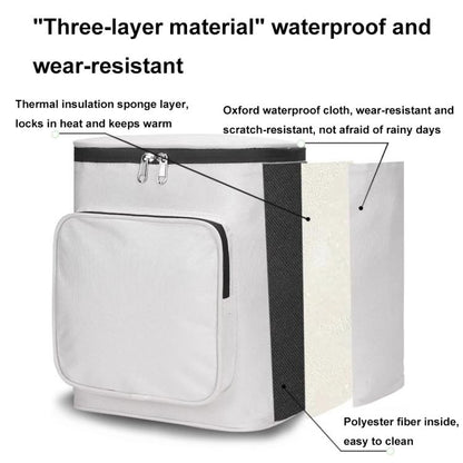 Electric Vehicle Front Helmet Raincoat Storage Waterproof Bag, White, Black, White with Film, Black with Film