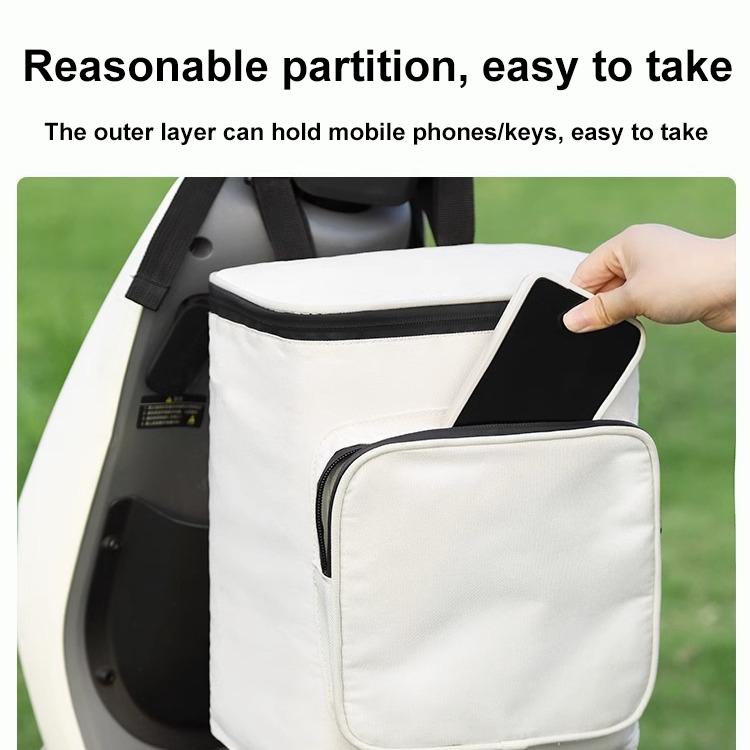 Electric Vehicle Front Helmet Raincoat Storage Waterproof Bag, White, Black, White with Film, Black with Film