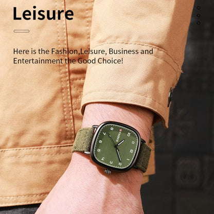 SYNOKE Men Quartz Watch Sport Retro Simple Leather Strap Quartz Watch Teenage Student Wristwatch