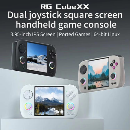 ANBERNIC RG CubeXX 3.95-Inch IPS Screen Handheld Game Console Supports WiFi Bluetooth, Linux 64-Bit, 32G+64G, 32G+128G