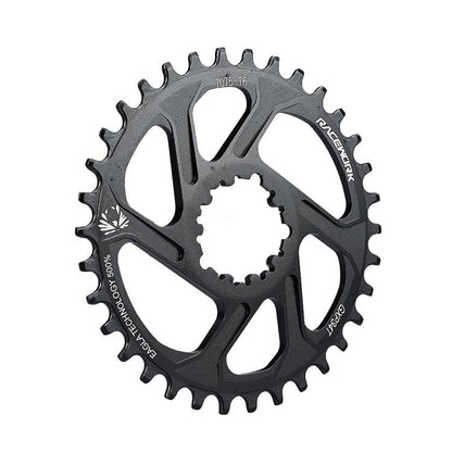 RACEWORK 7075-T6 For SRAM Mountain Bike Single Plate Round Bicycle Sprocket, 3mm 32T, 3mm 34T, 3mm 36T, 3mm 38T, 6mm 32T, 6mm 34T, 6mm 36T