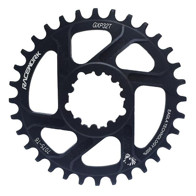 RACEWORK 7075-T6 For SRAM Mountain Bike Single Plate Round Bicycle Sprocket, 3mm 32T, 3mm 34T, 3mm 36T, 3mm 38T, 6mm 32T, 6mm 34T, 6mm 36T